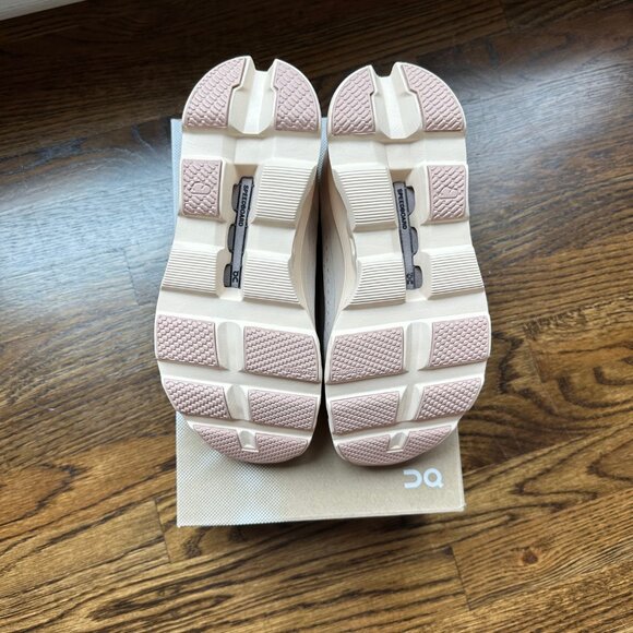 On Cloud “Cloudmonster” Women’s Running Shoe – Moon / Fawn – Size 7.5 - NEW - Picture 5 of 12